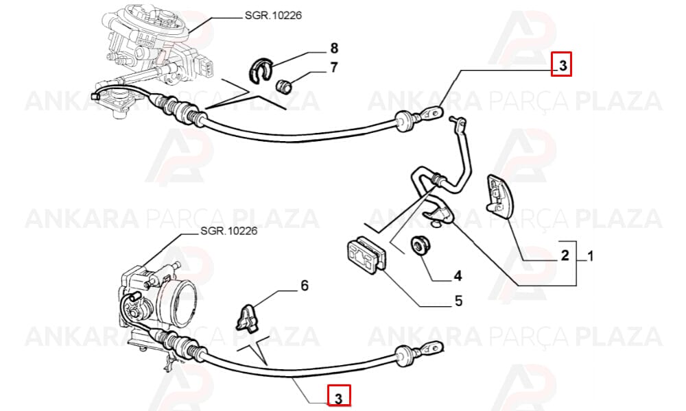 Fiat Palio Siena Vk.1.6 Gaz Teli Cavo