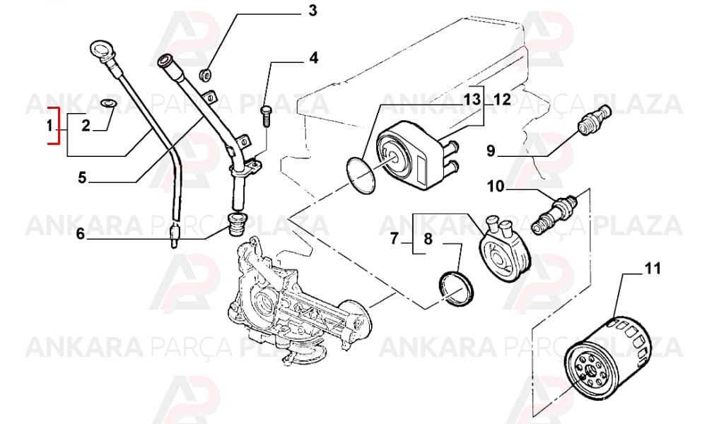 Doblo 1.9 Jtd Yağ Çubuğu Dekar