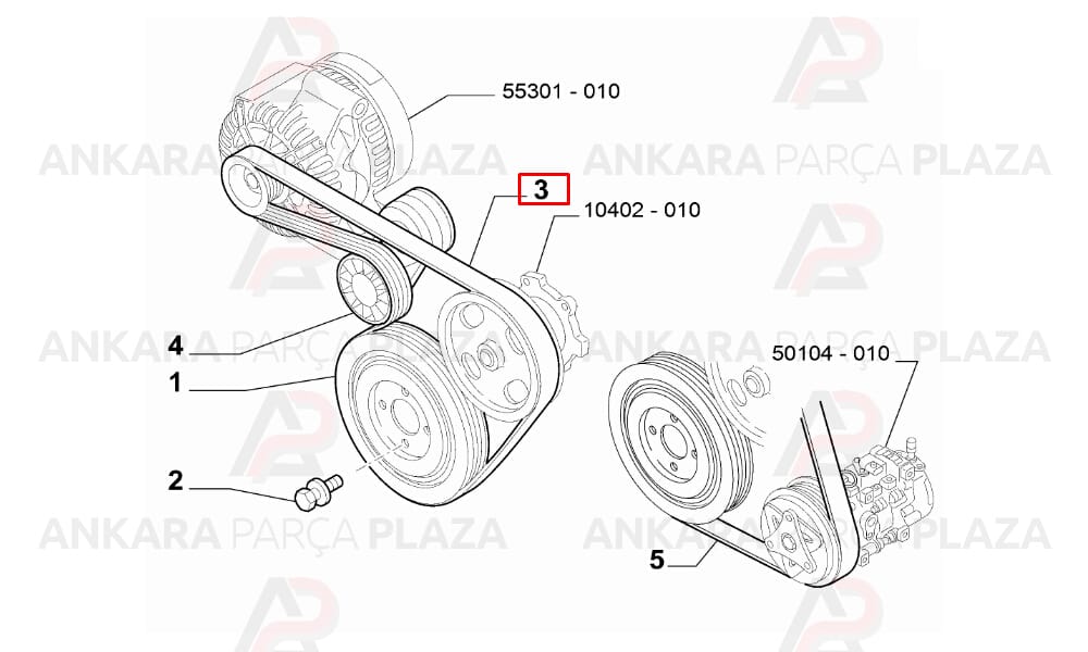Kangoo 1 Kanallı V Kayışı 6Pk1183 Roadmax