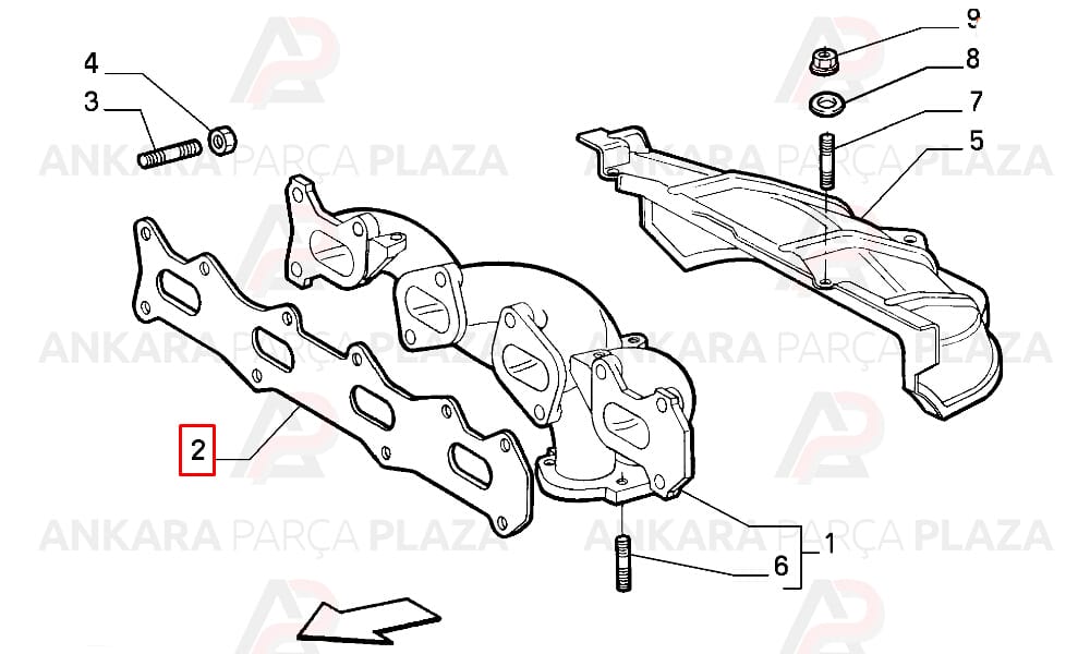 Brava Bravo Doblo Marea Palio Stilo 1,6 16 Egzoz Manifold Contası Payen