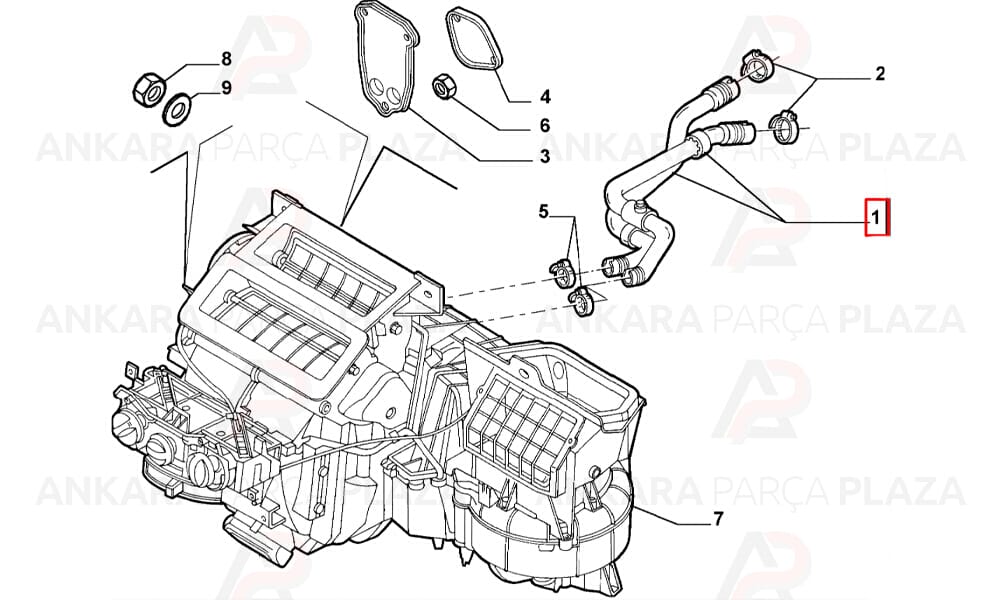 Kalorifer Hortumu Fiat : Doblo 1.9