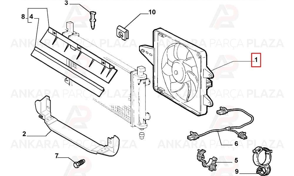 Fiat Palio, Albea 1.2 8V 1.2 16V 98-09 Klimalı Fan Motoru + Fan Davlumbazı Set Kale