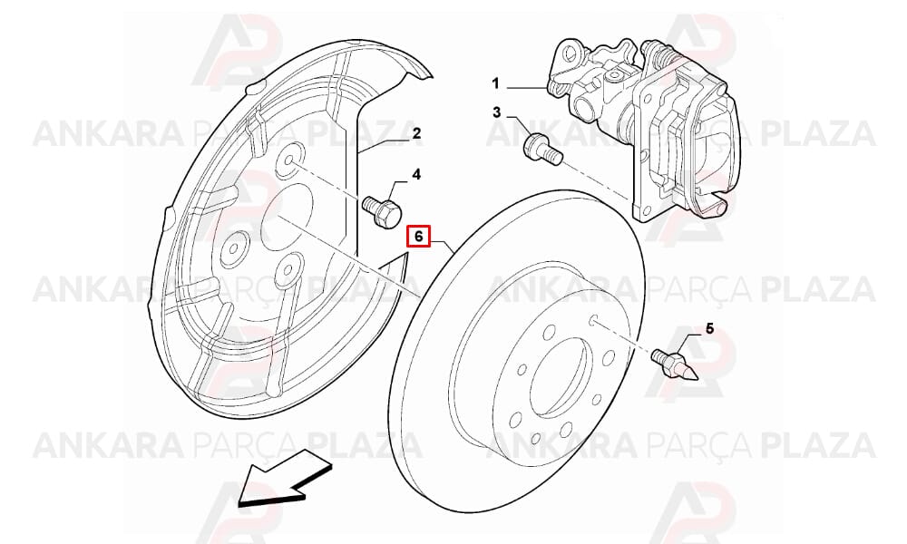 Fiat Linea, Stilo Arka Fren Diski Bosch