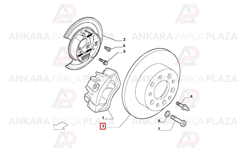 Arka Fren Diski Fiat Ducato 2001 - 2006 Arası Bosch