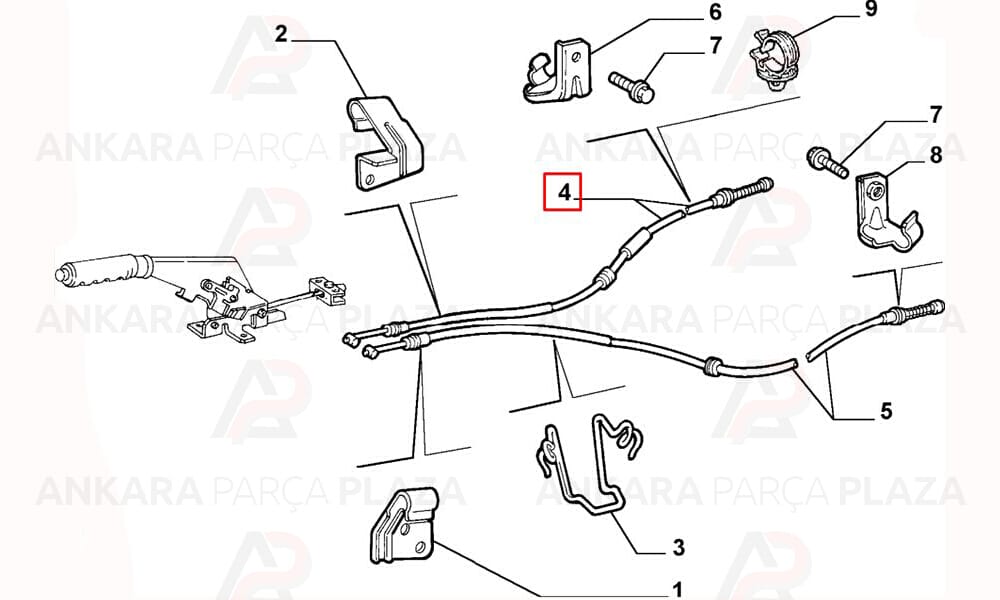 Fiat Doblo El Fren Teli Sağ Cavo
