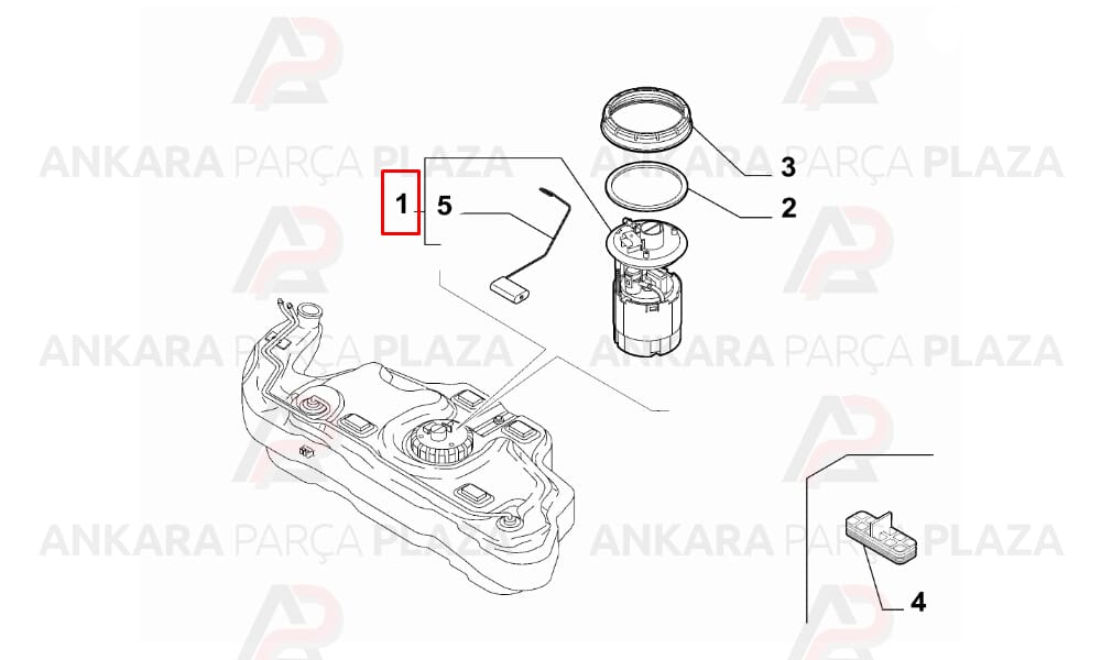 Punto, Idea 1.2-1.4 04 Yakıt Depo Şamandırası Bosch