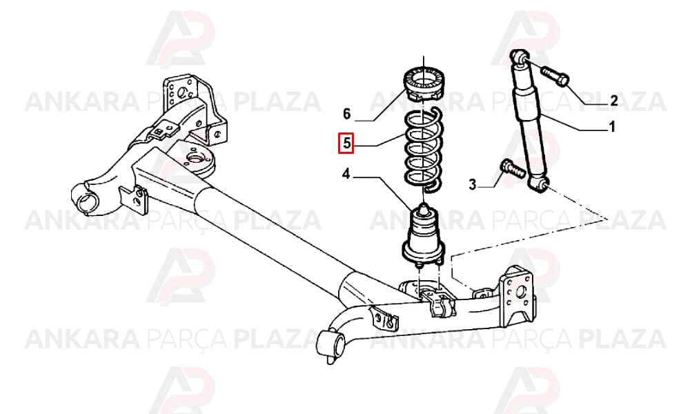 Helezon Yayı Arka Fiat Punto 99 - 02