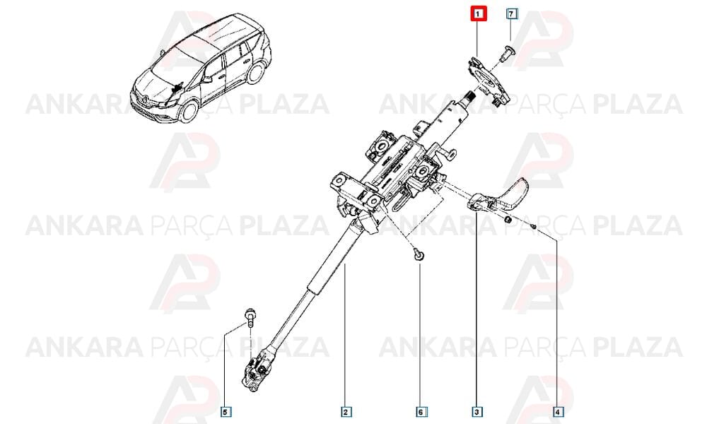 Kadjar Megane 4 Talisman Direksiyon Açı Kaptörü İthal Orijinal 479452615R-1