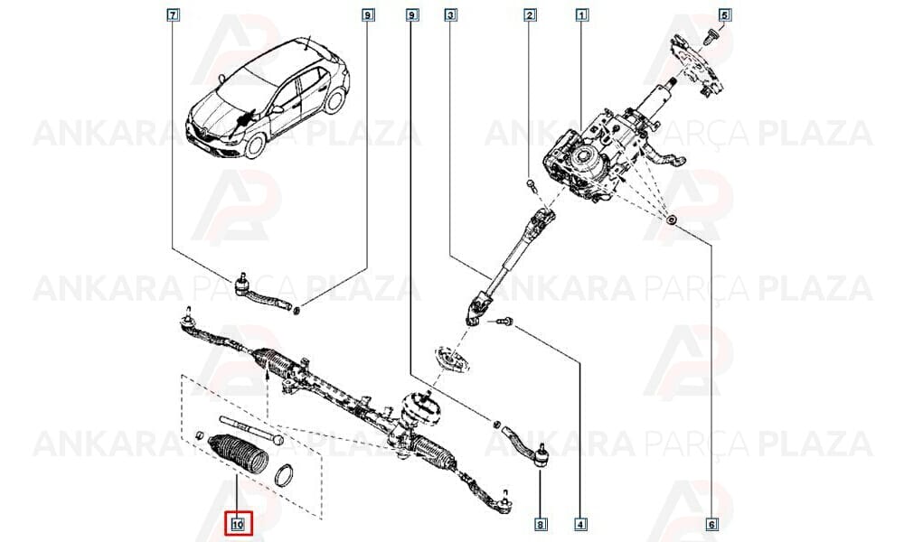Rot Kolu Renault Megane 4