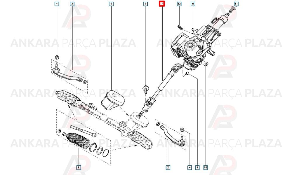 Direksiyon Mili Kalin Freze Fluence 488203326R