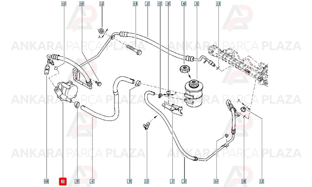 Hidrolik Direksiyon Pompası Clio Symbol Kangoo Megane 491103569R 491100699R
