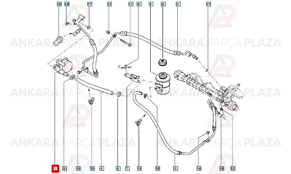 Hidrolik Direksiyon Pompası Clio Kangoo Megane Laguna Master Trf