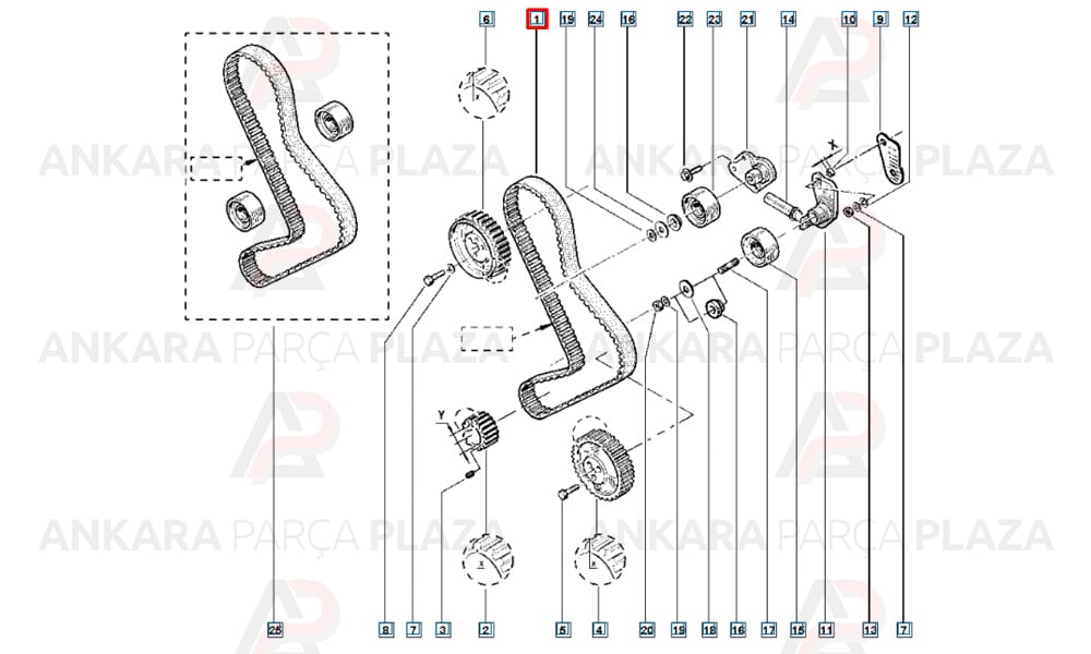 Ducato Master 2.5 Triger Kayışı 152 Diş Gates