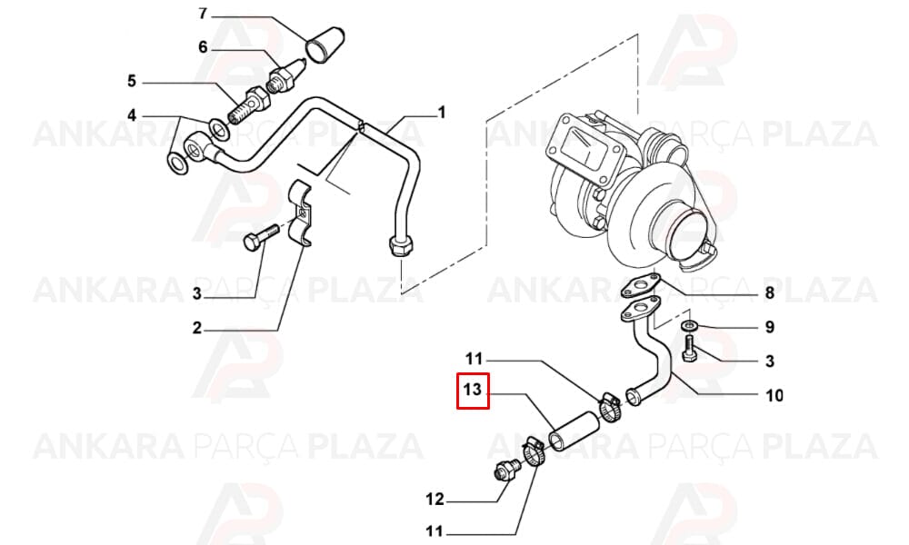 Ducato 2.8Td Turbo Yağlama Borusu 2000 - 2006 İbraş