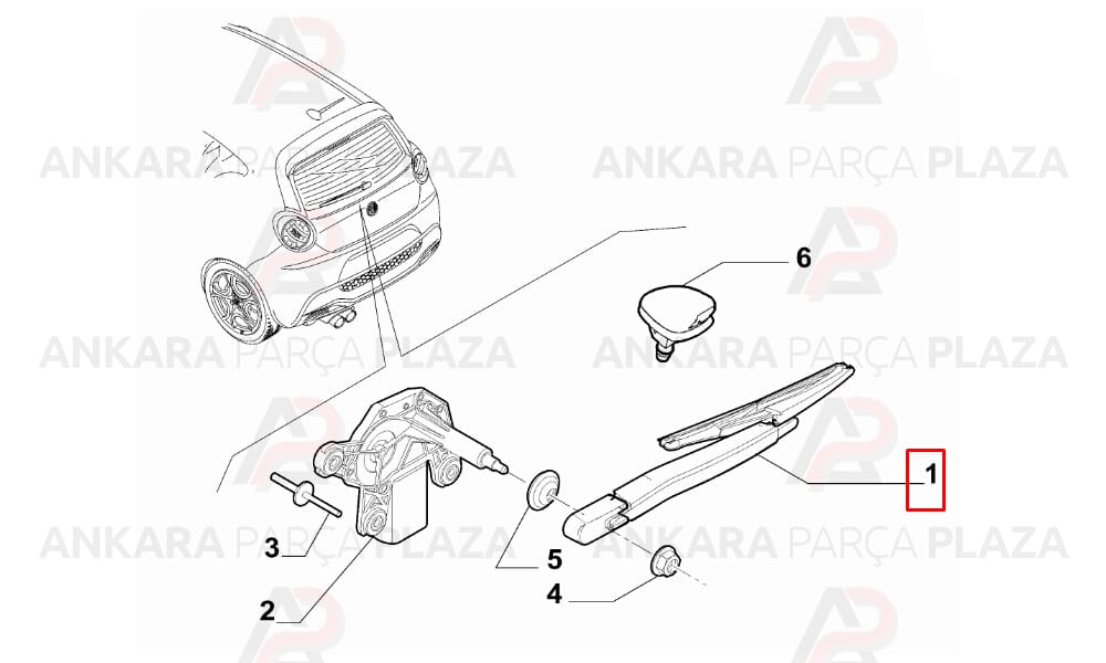 Renault Clio 3, Modüs, Punto Silecek Tek Arka 300 Mm Valeo