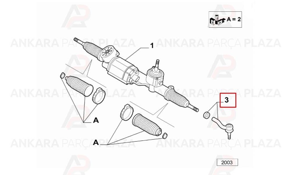 Alfa Romeo Giulietta 11 - 18 Rot Başı Sağ 50520352