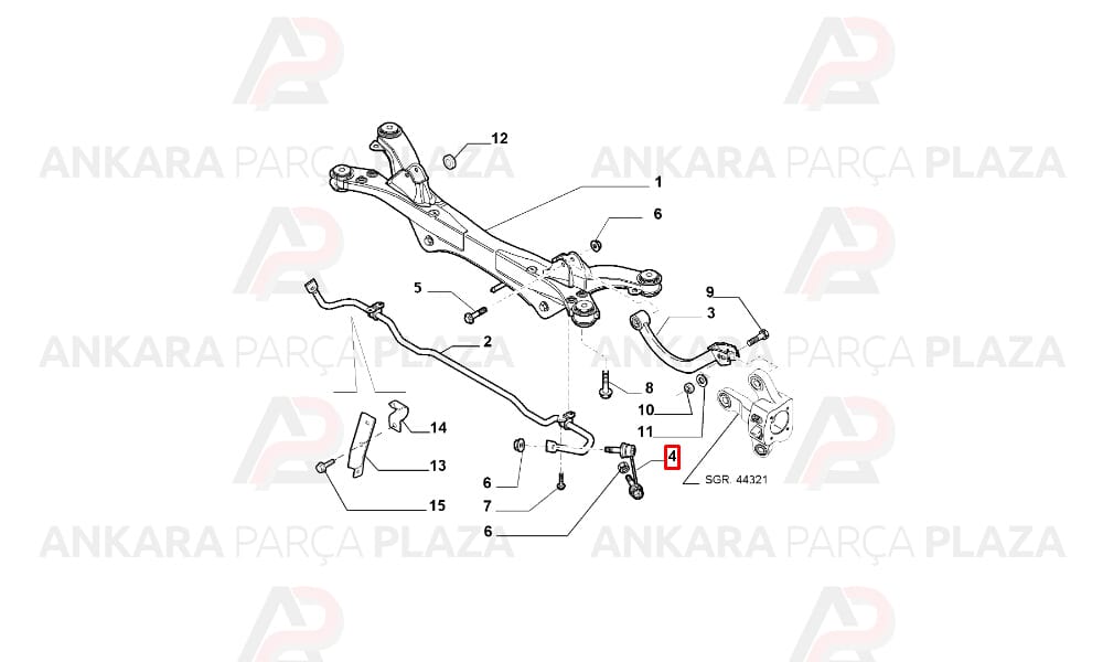 Alfa Romeo 159 Z Rot Arka Sağ 2006 - 2011 Meydan