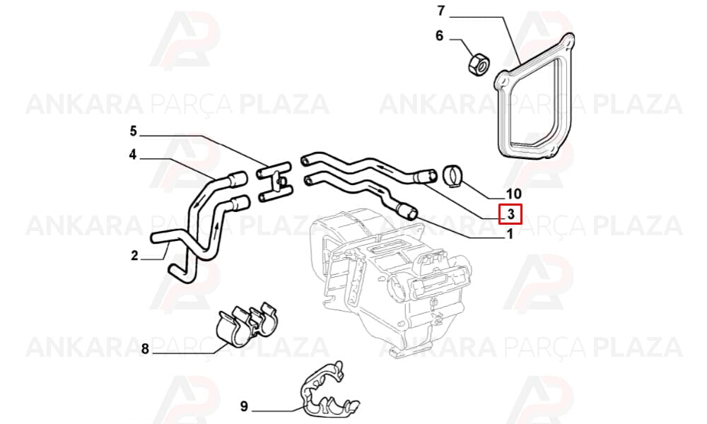Kalorifer Hortumu Palio 1.6 16V 2002 >
