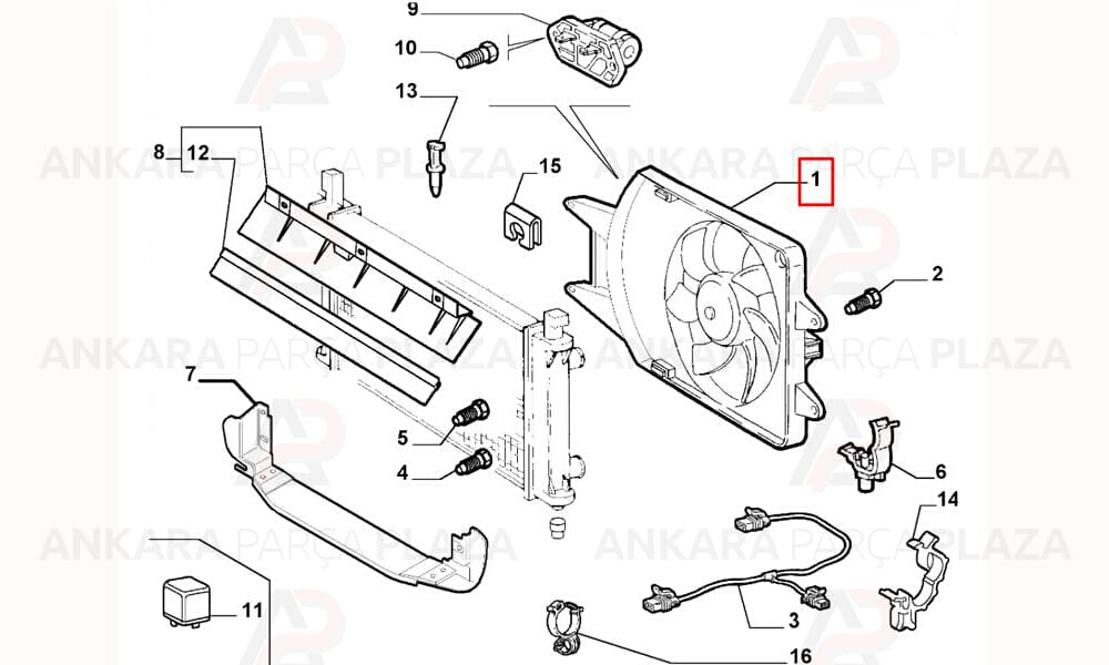 Albea 1.6 Klimalı Radyatör Klima Fan Motoru Davlumbazlı Seger
