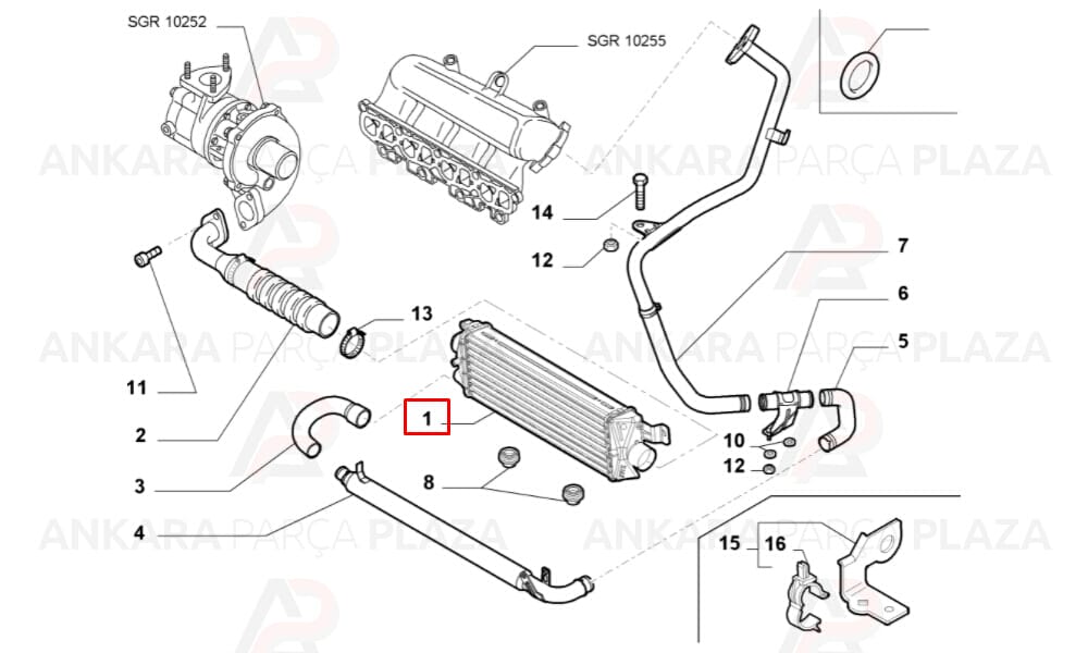 Palio, Albea 1.3 Jtd Motor Su Radyatörü 2003 - 2009 Kale