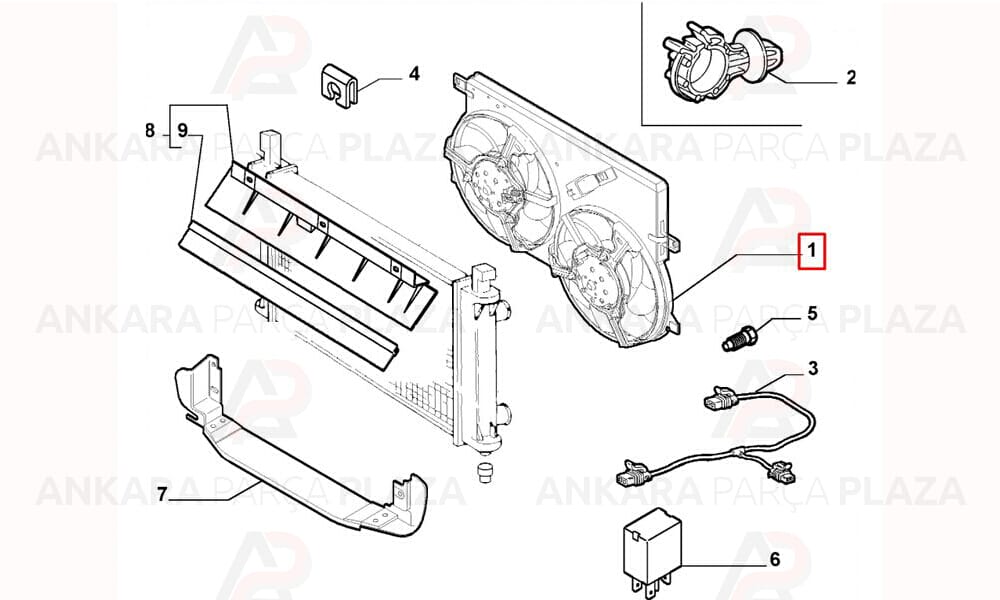 Doblo, Palio, Albea, Strada 1.3 Jtd Fan Motoru Komple Kale