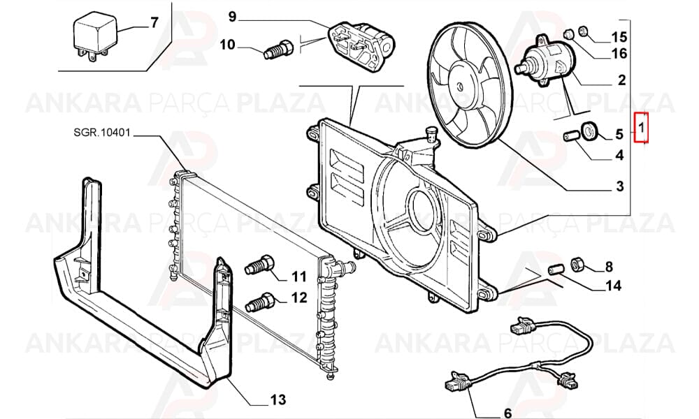 Doblo 1.2 8V 01 Klimalı Radyatör Klima Fan Motorları Davlumbazlı Seger
