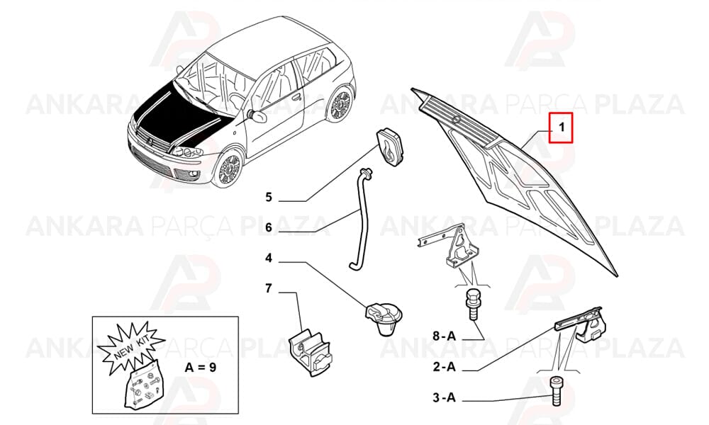 Punto 03 - 06 Motor Kaputu 51741257