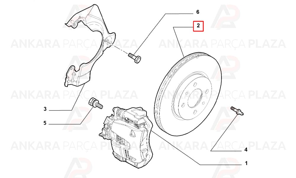Ön Fren Diski Takım 240Mm Fiat Panda 2003