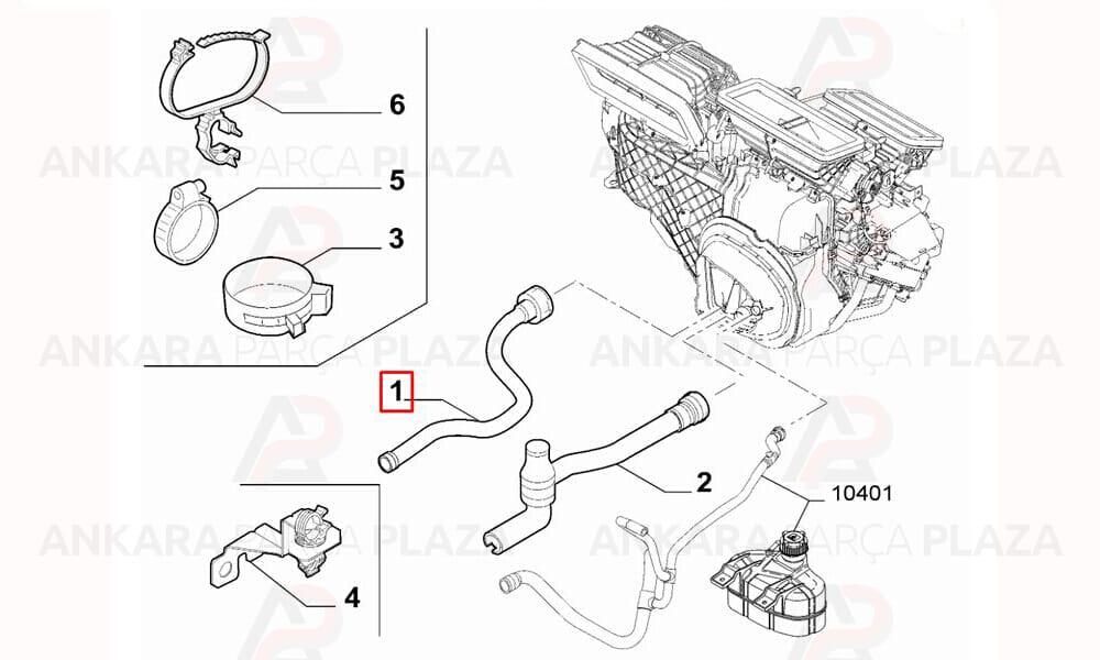 Kalorifer Hortumu Fiat : Linea 1.4 16V