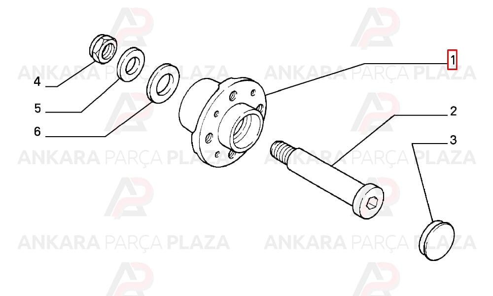 Albea Brava Doblo Palio Tempra Tekerlek Poryası Arka Sağ Veya Sol 4 Bijon AbsSiz Skf