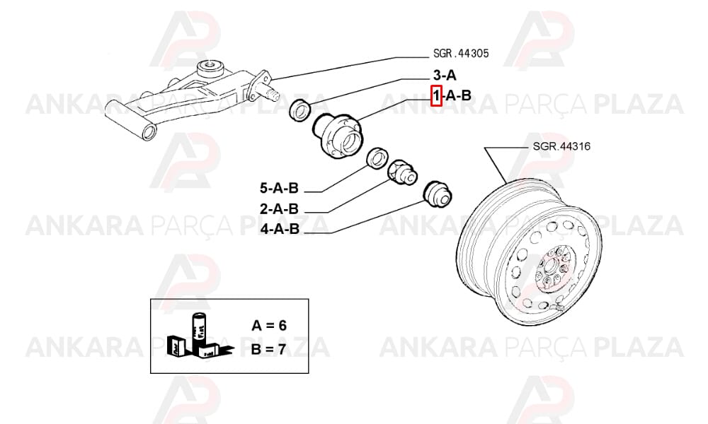 Tempra Tipo Brava Marea Fiorino Linea Tekerlek Poryası Arka Sağ Veya Sol Absli Daslager