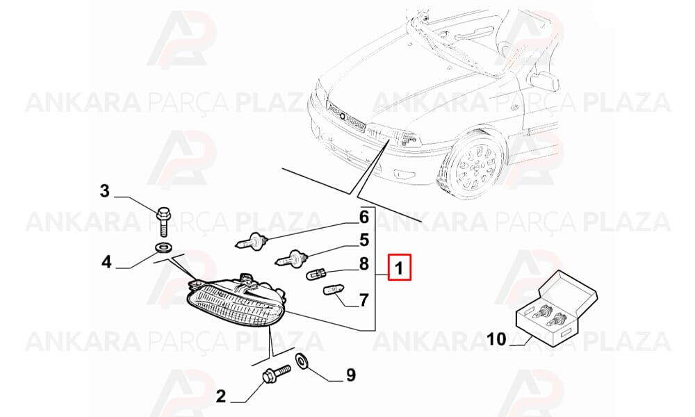 Far Sağ Palio Albea Krom Tip Motorlu 2005 >