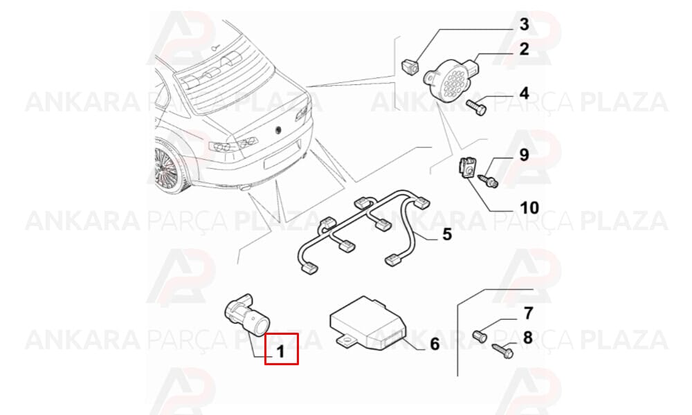 Park Sensörü Arka Doblo Marea Ducato
