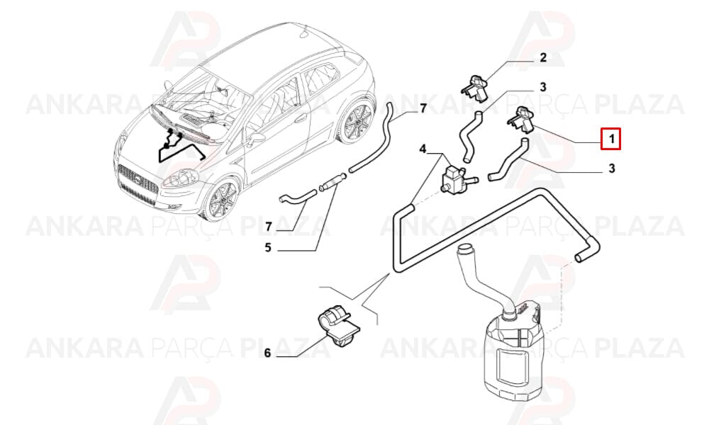 Fiat Grande Punto 06 - 12 Ön Cam Su Fiskiye Memesi 51759137