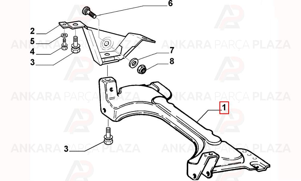 Albea 05 - 13 Motor Ön Traversi 51769350