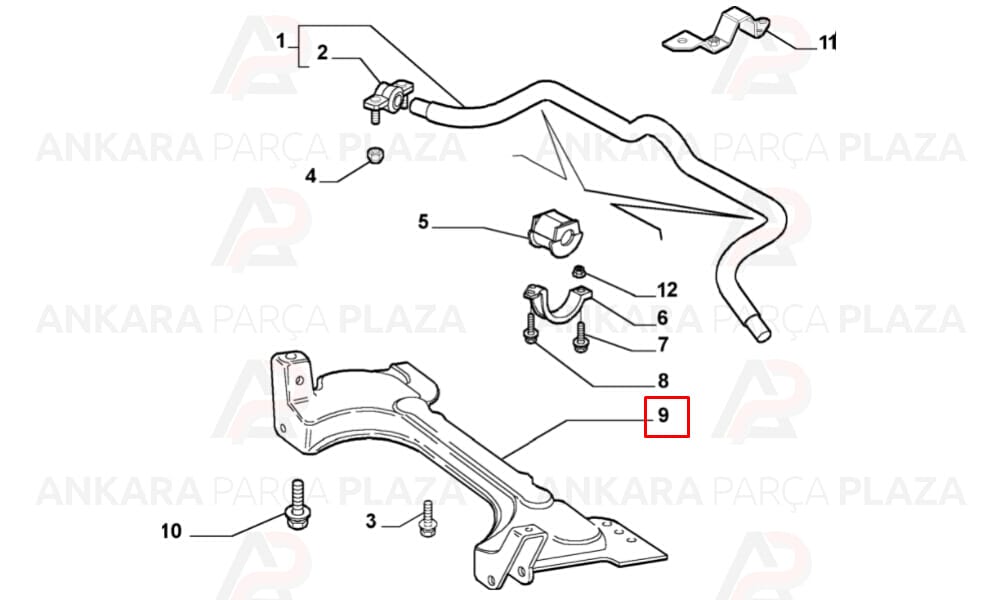 Doblo 06 - 10 Motor Beşiği Komple Beşik 51769414