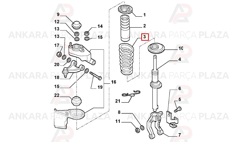 Helezon Yayı Ön Alfa Romeo 147