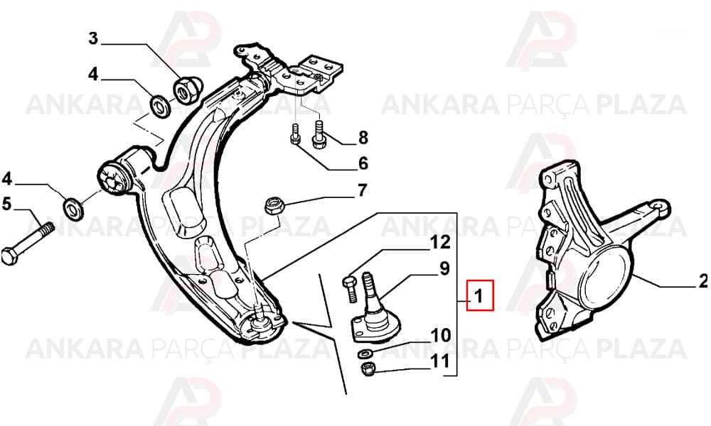 Salıncak Takozu Burcu Sol Doblo Palio Albea Siena Sac Kalın : 3Mm