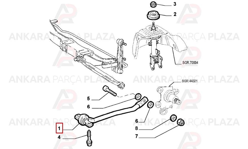 Alfa Romeo 147 - 156 Viraj Denge Kolu Ayd