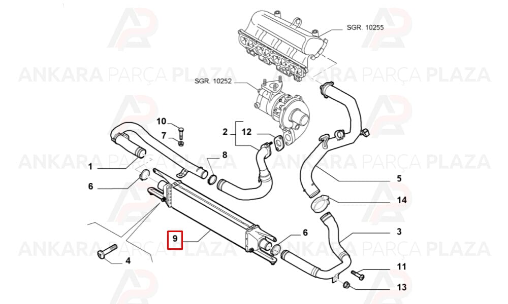 Linea 1.3Jtd - 1.6Mjtd Turbo Radyatörü Kale