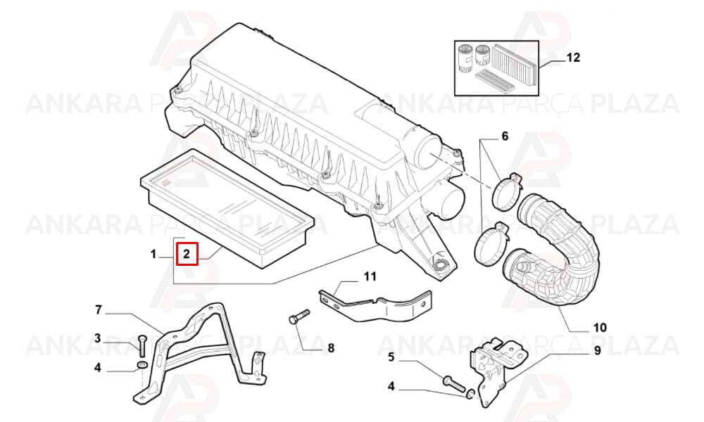 Hava Filtresi Fiorino 1.4 8V Benzinli