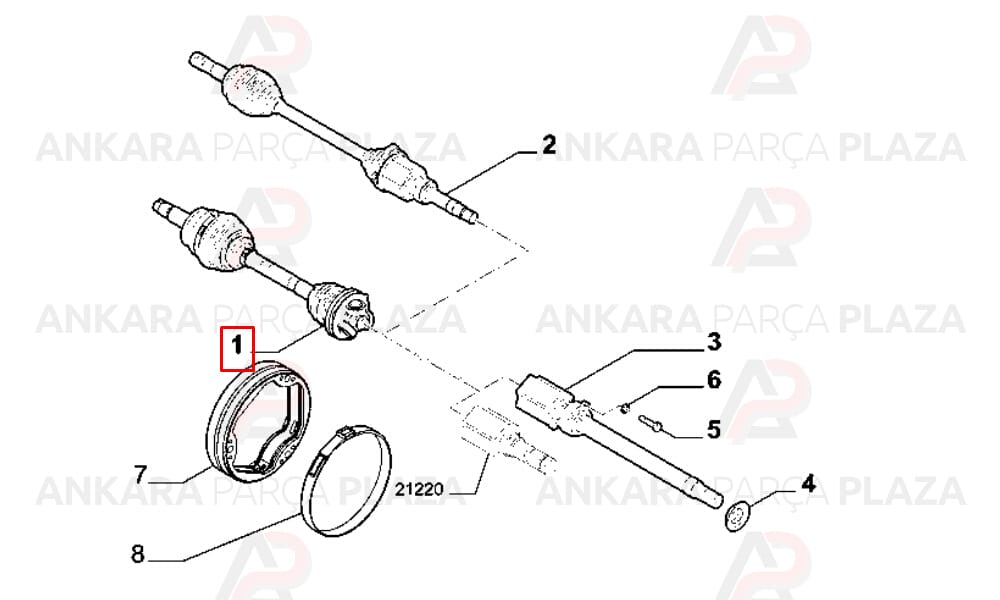 Ön Aks Komple Sağ Fiorino 1,3Mtj Ölçü : 24X25X 953