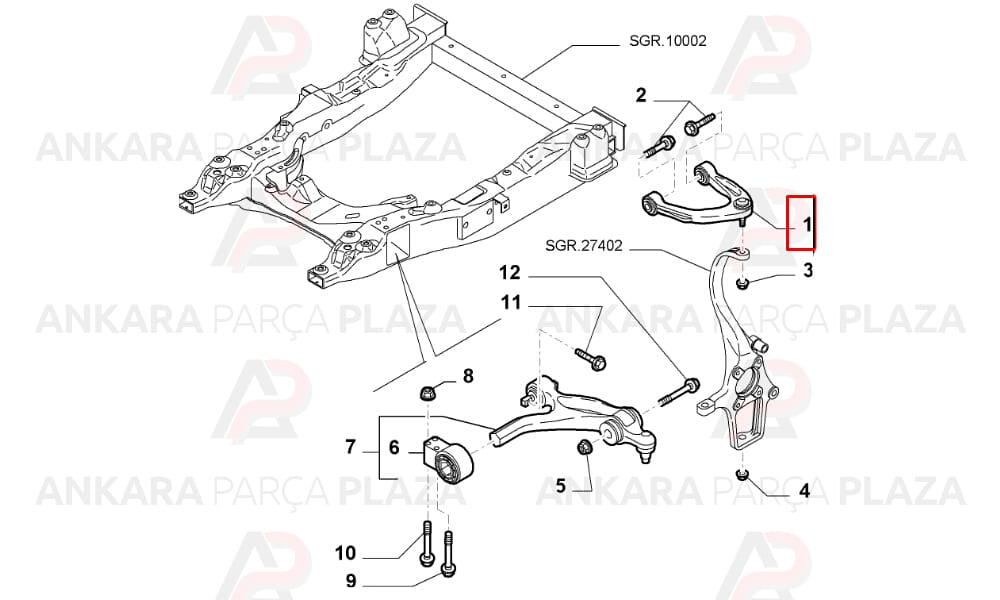 Tabla Salıncak Üst Sol Alfa 159 2005 - 2006