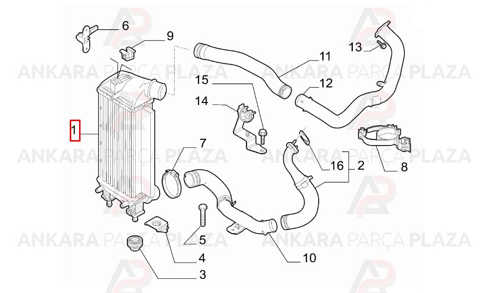 Fiat 500 1.3 Mjtd Turbo Radyatörü Kale