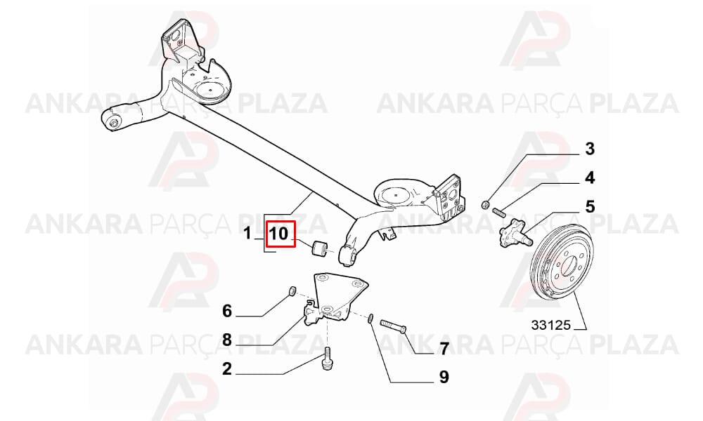 Fiat 500 Tabla Burcu Ön Sağ Sol Ayd