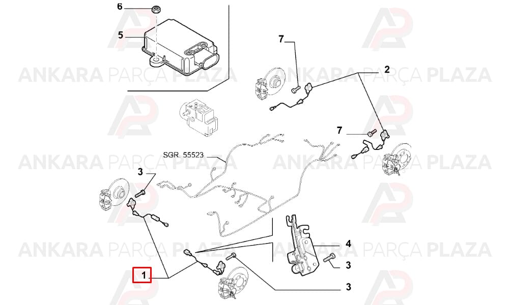 Alfa Romeo 159 Ön Abs Sensörü 2005 - 2011 Bosch