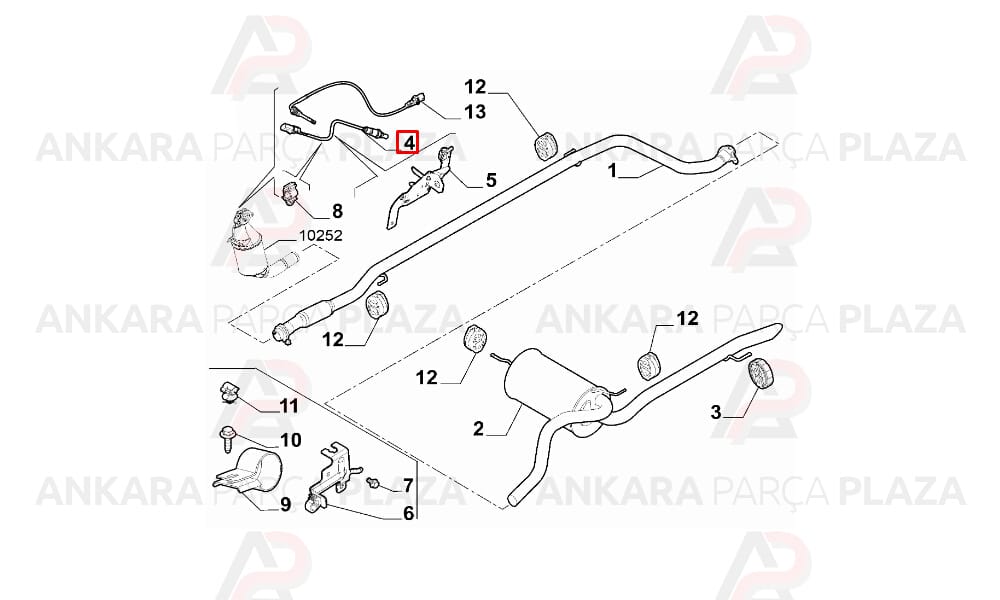 Oksijen Senrörü Linea Punto Evo Fiorino Fiat 500 1,3 Multijet