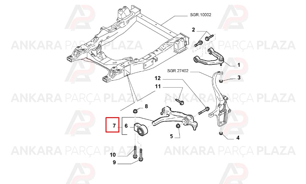 Tabla Salıncak Alt Sağ Alfa Romeo 159 2005 >