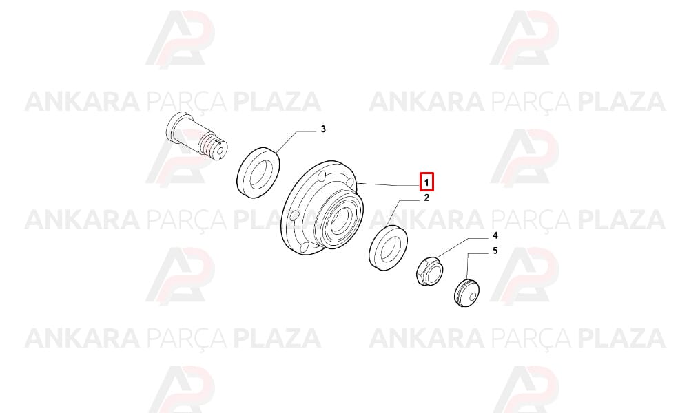 Doblo Practico Tekerlek Poryası Arka Sağ Veya Sol 5Bijon Absli Snr
