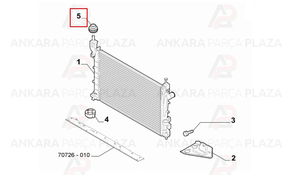Radyatör Takozu Bağlantı Lastiği Alt Fiorino